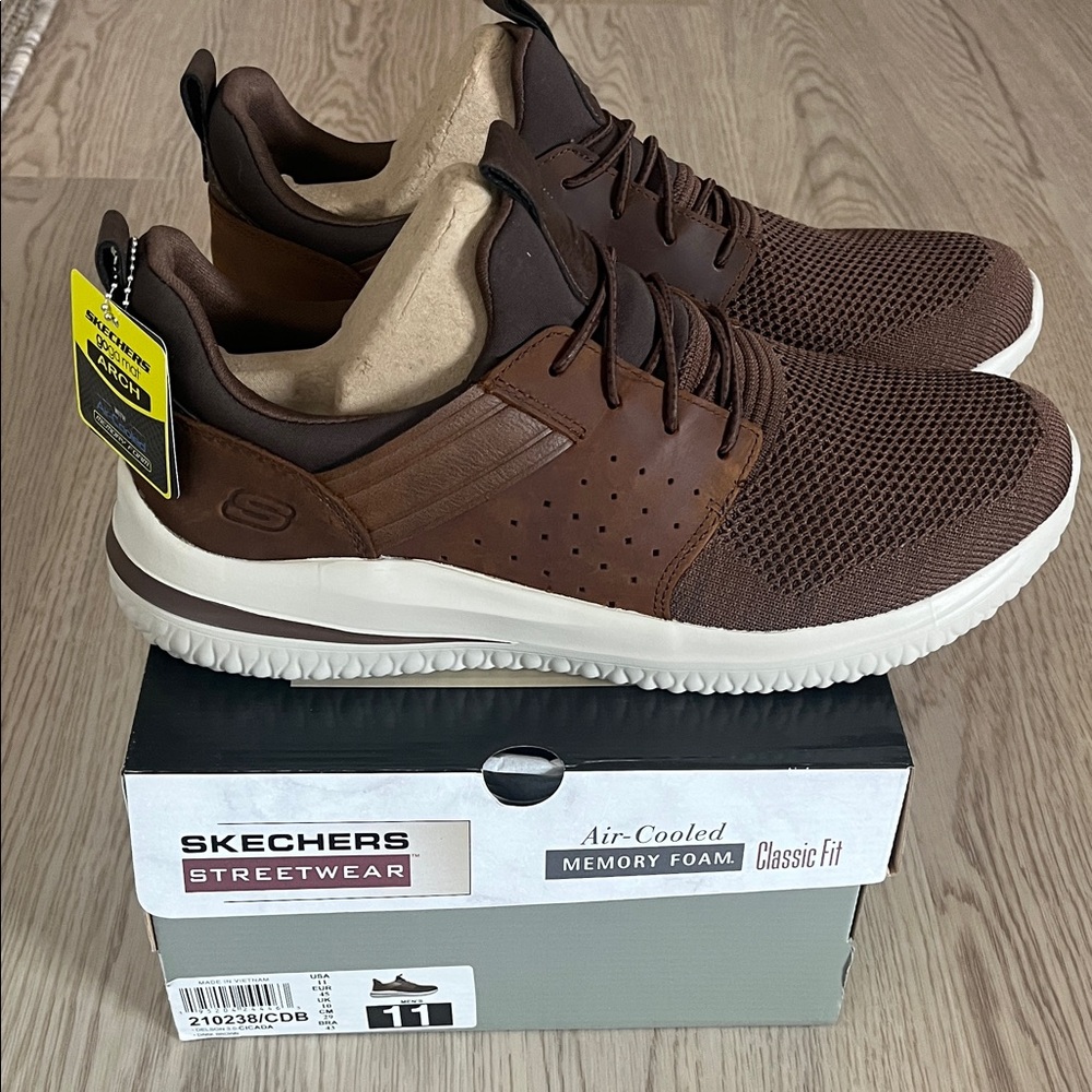 Skechers Men's Chocolate Brown Sneakers